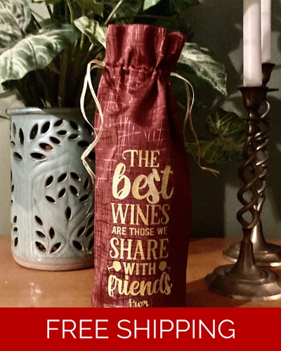 Personalized best sale wine tote